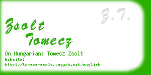 zsolt tomecz business card